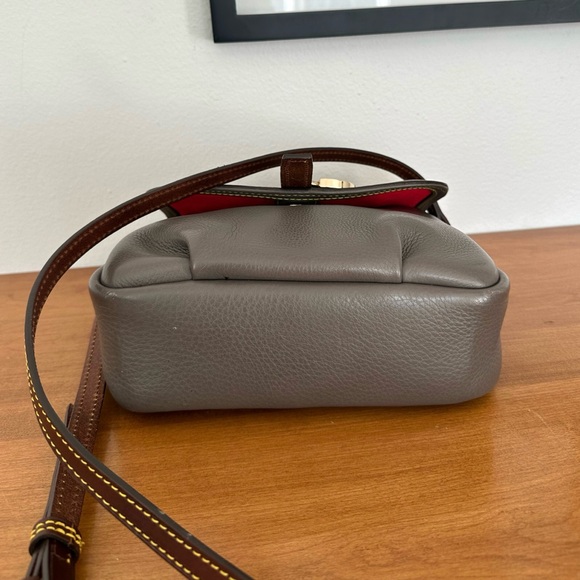 Dooney & Bourke Gray Leather Crossbody Bag - Picture 6 of 8